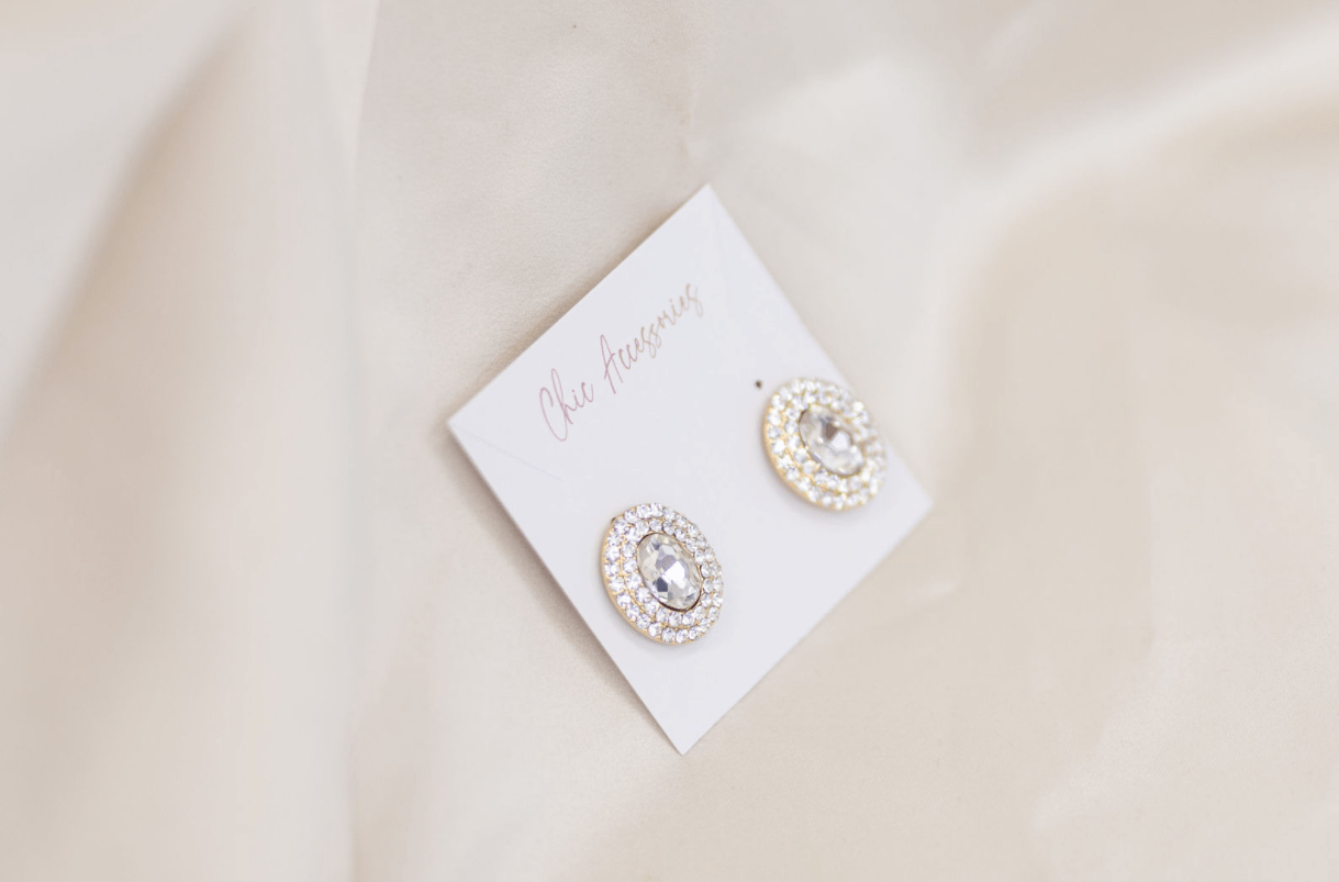 Chic Bridals Bridal Earrings EA-012 La Maison Bridal Boutique Ottawa Ontario