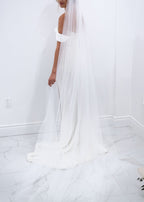 Chic Bridals Bridal Veils Plain light ivory veil La Maison Bridal Boutique Ottawa Ontario