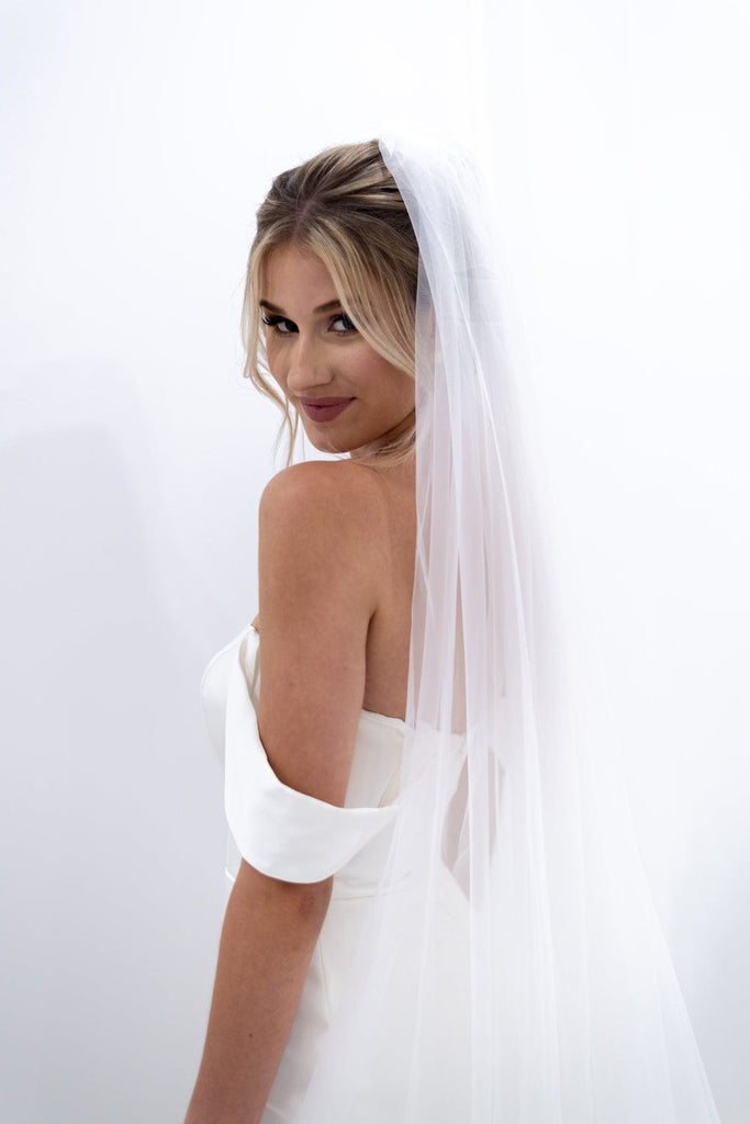 Chic Bridals Bridal Veils Plain light ivory veil La Maison Bridal Boutique Ottawa Ontario